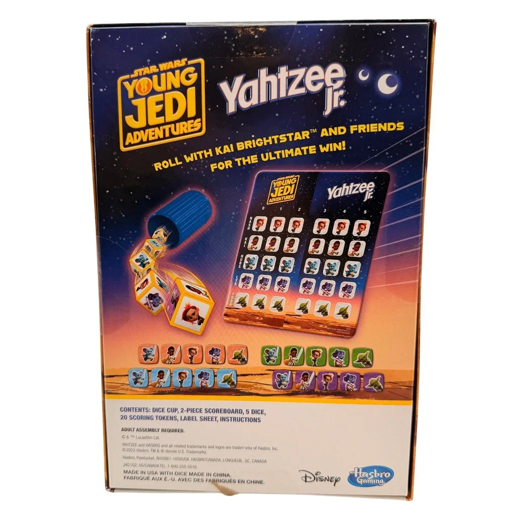 Hasbro Kids Star Wars Yahtzee Jr Young Jedi Adventures Multicolor Dice Game Fun